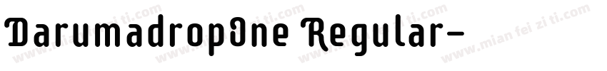 DarumadropOne Regular字体转换